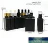 30 ml matt schwarz quadratisch ätherische Öl -Tropfen -Flaschen mit Aluminium -Tropfenkappe 10pcs/Los