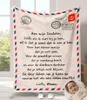 Blankets Fleece Blanket To My Daughter Son Wife Custom Birthday Gift Idea Airmail Letter Throw Positive Encourage Gifts