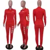 Kadın Trailsits Tasarımcı Marka Pamuk Jogging Suits Sonbahar Kış Kıyafetleri Sıradan 2 Parça Setler Pembe Baskı Terleri Kullanım Kıyafetleri Uzun Kollu Kazak ve Pantolon 8683-5
