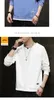 Erkek Tişörtler Adam Yüksek Kalite Sonbahar Kış Erkek Uzun Kollu T-Shirt Ceket Erkek Beyaz Siyah Gri Üstler Giyim Toptan 8 Renk