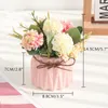 Decorative Flowers Nordic Fresh Artificial Plants Ceramic Potted Ornaments Home Decorations Crafts Wedding Festive Party Supplies 1piece