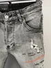 2022 neue Männer Jeans Loch Hellblau Dunkelgrau Italien Marke Mann Lange Hosen Hosen Streetwear Denim Skinny Slim Gerade Biker Jean für D2 Top Qualität 28-38 Größe