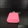 Flass de quadril cor rosa port￡til 1oz mini -a￧o inoxid￡vel ch￣o de quadril flagon alco￳lico com acess￳rios de chaveiro C0761 entrega de gota 2021 dhcfa