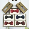 Bow Ties Fashion Mens Tie 2022 Brand High Quality Formal Bowtie For Men Party Wedding Butterfly With Gift Box Wine Red Black