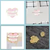 Pinnen broches op maat gemaakte legering broches cartoon roze hart mode jurk badge eenvoud lint accessoires verf email pi dhtun