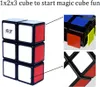 マジックキューブ 1x2x3 キューブおもちゃ明るい黒ベースのおもちゃスピードパズルインテリジェントゲーム