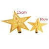 Juldekorationer 2 datorer Tree Pendant Star Creative Top Personality Decoration Holiday Supplies