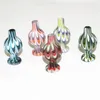 Bouchons de carburateurs à bulles en verre coloré pour fumer des ongles à quartz à dessus plat Tuyaux d'eau en silicone Nectar Bongs Pipe Dab Rigs