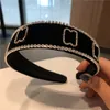 Faixas de cabeça com corrente de diamante retrô Argolas de cabelo de cristal Faixas de cabelo com strass borda larga Venda por atacado