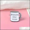 Pins Brooches Boss Mug Pins Best Ever Enamel Coffee Cup Lapel Brooches Men Women Bosss Day Gift 8 W2 Drop Delivery 2022 Jewelry Dh8G5