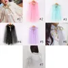 Kids Girls Tulle Stars الترتر Cloak Poncho Thin Cape Shawr مع سلسلة أطفال أزياء Cape Clother Girl Princess Costume for Halloween Cosplay