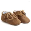 First Walkers Baby Shoes Boy Soft Sole Sports Sneakers Toddler Classic Lace-Up Footwear Girls Moccassins Born Rubber