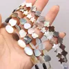 Beads 1 Strand Small Star Heart Oval Natural Black Mother Of Pearl Shell For Jewelry Making DIY Necklace Accessories