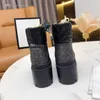 Winter Designer Women Ankle Boots Fashion GGity High Heels Booties Sexy Red Heels Cowboy Boot Luxury Leather sdgcvv
