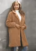 Pelliccia da donna Autunno/Inverno Abito da donna Cappotto con collo Donna Peluche di media lunghezza