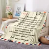 Blankets Fleece Blanket To My Daughter Son Wife Custom Birthday Gift Idea Airmail Letter Throw Positive Encourage Gifts