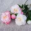 Decoratieve bloemen Mooie grote open pioen tak Fake Flores Artificiales Wedding Decoratie Home Decor Fleurs Artificielles