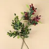 Decorative Flowers Artificial Berry Branch For Wedding Home Cherry Fruit Fake Pomegranate Christmas Decor