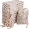 Мыло отшелушивающие сумки натуральная сумка для мыла Рами с шнуркой для пены и сушки мыла RRB16230