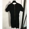 Womens Casual Dresses Hollow Knit Skirts Classic Vintage Dress Clothes Short Sleeve Slim Dress For Lady