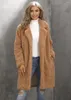 Pelliccia da donna Autunno/Inverno Abito da donna Cappotto con collo Donna Peluche di media lunghezza