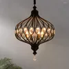 Kroonluchters Moderne LED Crystal kroonluchter voor eetkamer keuken slaapkamer zwart goud retro plafond hangende lamp lantaarn verlichting armaturen