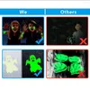 Gift Wrap 2022 Halloween Luminous Tattoo Stickers Fluorescerande Green Children's Cartoon Face Glowing Waterproof varaktigt