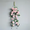 Decoratieve bloemen Luxe Large Rose Rattan Bloemwanddecoraties Woonkamer Bloemen achtergrond feest evenement verjaardag bruiloft decor Flores