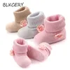 Boots Newborn Fashion Baby for Girl Princess Shoes Boot Infant Booties Toddler Brand Buty with Pink Flowers Shower Gift Y2210