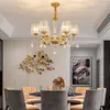 Lustres Edison E27 Nordic Crystal Led Lustre Pour Salon Foyer Hall Chambre Noir Or Plafond Suspension Lumière De Luxe Suspension