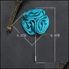 Stift broscher blommor boll brosch lapel stift handgjorda boutonniere pinne med konstgjord siden för gentleman kostym bär män tillbehör dh5a2