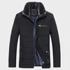 Heren Trench Coats Fur Collar Winter Heren Warme jas Dikke Fleece mode Solid Long Jackets Mens Brand Kleding Male overjat288v