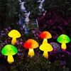 Strings Outdoor LED Solar Garden Light Cute Mushroom String Lights Waterproof 8 Modes Christmas Fairy For Yard Lawn Pathway Decor