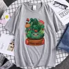 Men's T Shirts Cute Plant Cactus Free Hugs Funny Kawaii Print Printing Tshirts Mens Casual T-shirt Thin Sectionclothes Solid Color Shirt Man