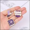 Pins Brooches Square Witch Purple Color Enamel Brooches Pin For Women Fashion Dress Coat Shirt Metal Funny Brooch Pins Badges Promo Dhh74