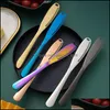 Ostverktyg UPS Colorf Special Rose Golden Black Color Cheese Tools Butter Spreader Stainless Steel Knife Set Drop Delivery 2022 HO DHX5R