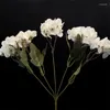 Decoratieve bloemen Hoogwaardige zijde Hydrangea Artificial Wedding Dinng Tafel Wit nep Flower Balkon Bouquet Buiten Party Diy Decor