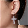 Noeud de luxe Designer Bijoux Femmes Noeud Boucles d'oreilles Hip Hop Bijoux Hommes Boucles d'oreilles Iced Out Diamond Cross Hoop 60 T2 Drop Livraison 2022 Dhw2F