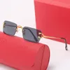 occhiali da sole firmati da uomo sutro donna Frameless Shades Retro Metal Rimless Optical carti occhiali gafas de sol occhiali da sole di lusso lunetta