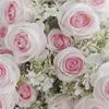 Kwiaty dekoracyjne sztuczne wesele po stadio rekwizyty Piękne fałszywe róże różowe kwiat Spring Bouquet Domowy wystrój imprezowy