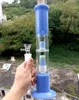 Gruba szklana niebieska woda Bong Hookahs Perc 18 mm żeńskie rurki palenia DAB Riołki z akcesoriami