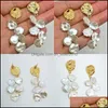 Dangle Chandelier Baroque Pearls Dangle Earrings Jewelry Women Imitation Vintage Female Party Exaggerated Irregar Pearl 349 G2 Dro Dhmzm