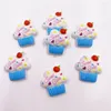Decorative Figurines Colorful Resin Cup Sweet Cake Flatback Cabochon Scrapbook DIY Accessory Christmas Party Decor Figurine Crafts OH47