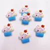 Figurines décoratives Colorful Resin tasse sucré Cake Flatback Scrapbook Cabochon bricolage Accessoire de Noël décor de fête de figurine Crafts OH47