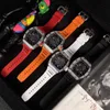 Relojes de lujo para hombre Reloj mecánico Rm035 Movimiento automático suizo Espejo de zafiro Correa de caucho Diseñador de marca suiza Reloj de pulsera deportivo