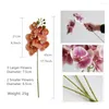 Dekorativa blommor 2pc Artificial Orchid 17 '' Långa falska plockningar för blommor arrangemang Vasfyllning av heminredning bröllopsdekorationer