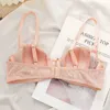 Set di reggiseni Nuovi seni grandi stile sottile estivo mostrano piccolo raduno biancheria intima sexy vestito di pizzo femminile ammaccature scuola superiore reggiseno e slip T220907