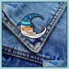 Pinnen broches op maat gemaakte cartoon opa Maan Hard Email Pin Oil Drop broche Cowboy Badge Sieraden Bloemster Planet Earth Broche Dhtng