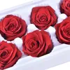 Decorative Flowers 6PCS/BOX 5-6cm Preserved Rose Flower Immortal Valentine's Day Gift Eternal Life Wholesale