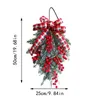 Flores decorativas Ano Decoração de Natal Garland para casa ao ar livre Wrinalh Wreath Xmas Door Wall Party 2022 Navidad L5